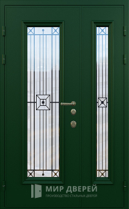 Дверь входная металлическая двустворчатая №18 - фото вид изнутри