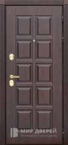 Железная дверь входная в квартиру МДФ №384 - фото вид снаружи