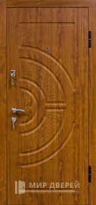 Стальная дверь с МДФ №327 - фото вид снаружи