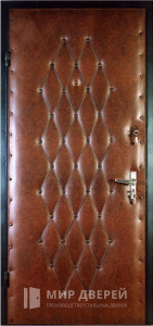 Дверь металлическая входная эконом класса №19 - фото вид изнутри