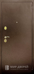 Металлическая входная дверь с зеркалом №73 - фото вид снаружи