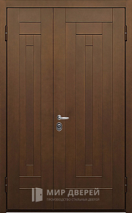 Двустворчатая металлическая дверь №19 - фото вид снаружи