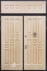 Металлическая дверь с фрамугой наверху от производителя №14 - фото вид снаружи