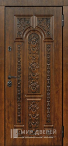 Металлическая дверь с МДФ на дачу №59 - фото вид снаружи