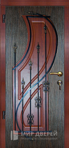 Кованая дверь входная №8 - фото вид изнутри