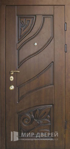 Металлическая дверь открывающаяся во внутрь №33 - фото вид снаружи