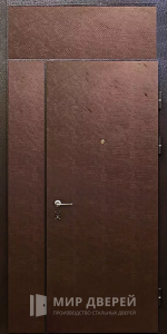 Железная дверь с фрамугой эконом класса №7 - фото вид снаружи