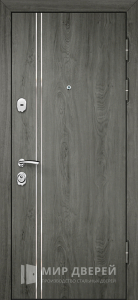 Входная дверь ясень серый №2 - фото вид снаружи