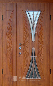 Парадная стальная дверь для загородного дома №397 - фото №1