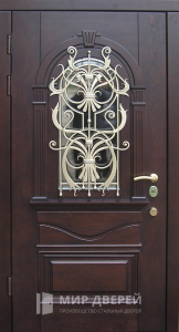 Входная дверь в квартиру со стеклом №52 - фото №1