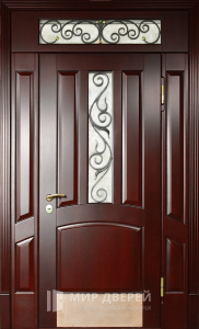 Стальная премиальная дверь для деревянного дома №55 - фото вид снаружи