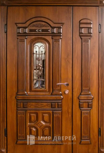 Дверь входная с остеклением №74 - фото вид снаружи